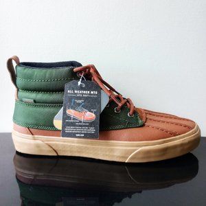 Vans Men's Sk8-Hi Del Pato MTE Sneaker in Awesome Tortoise Shell / Kombu Green
